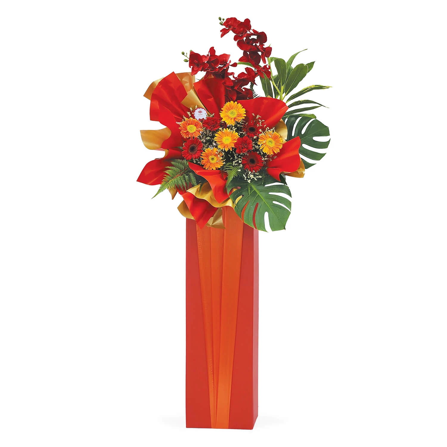 Fiery Success Congratulatory Flower Stand