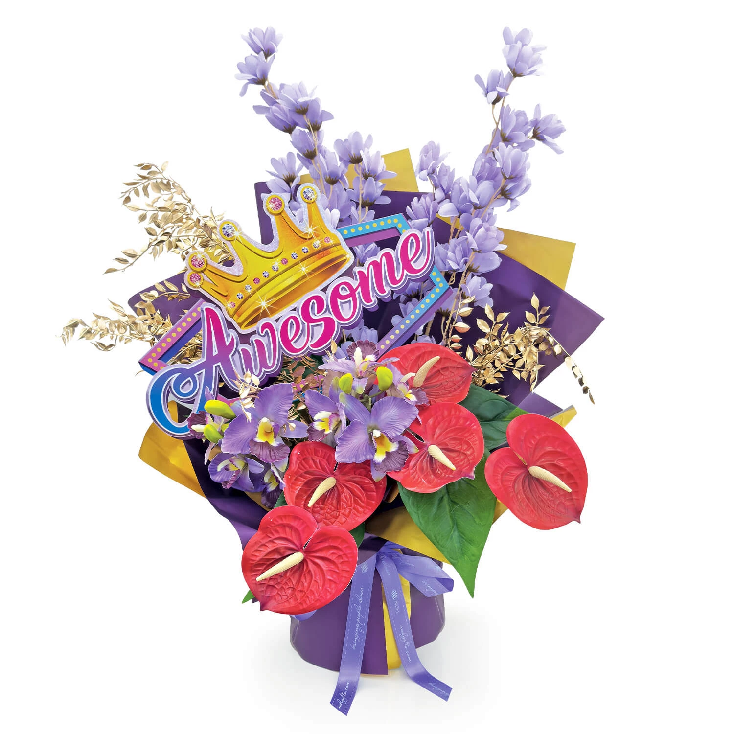 Purple Majesty Congratulatory Flower Arrangement